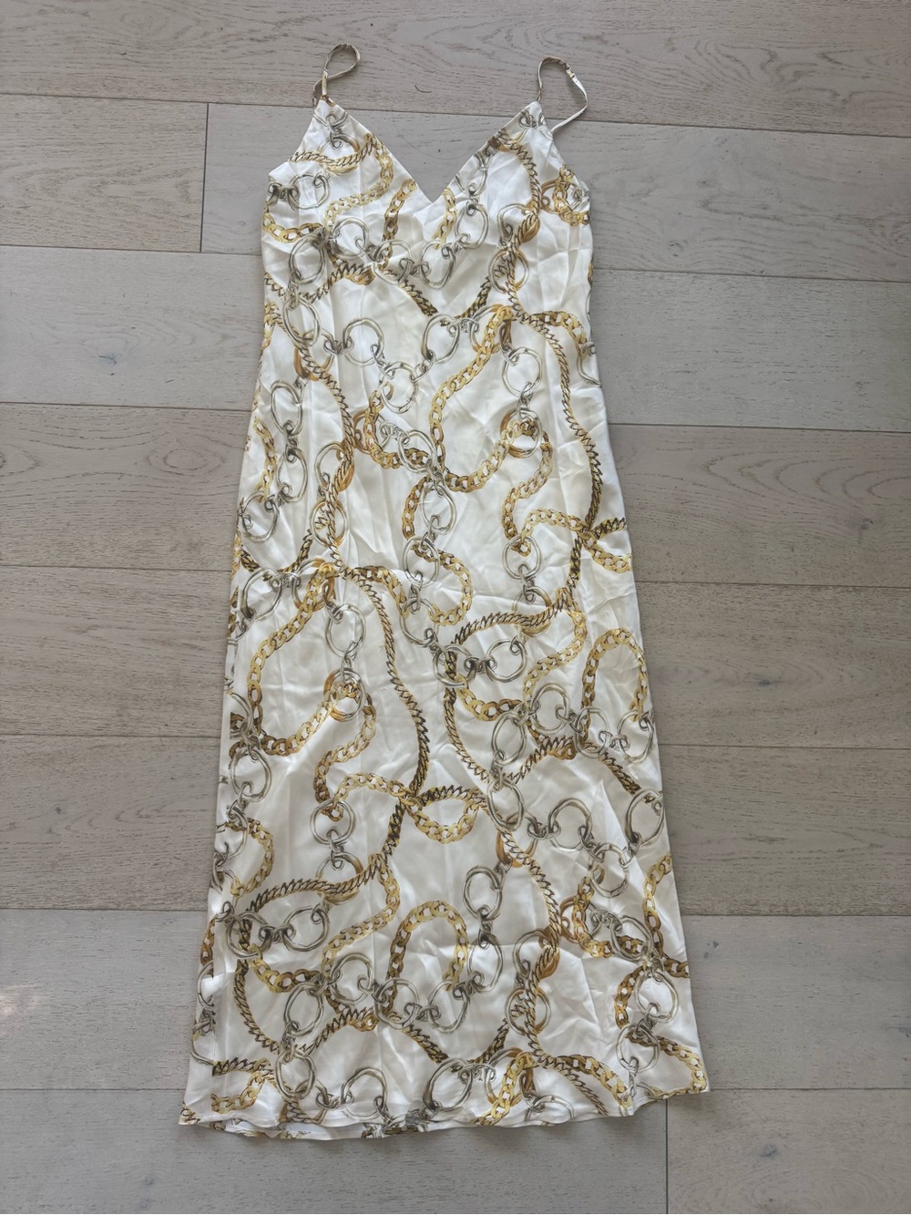 L'AGENCE SERIDIE 100% silk slip dress in cream 8 - Picture 4 of 10